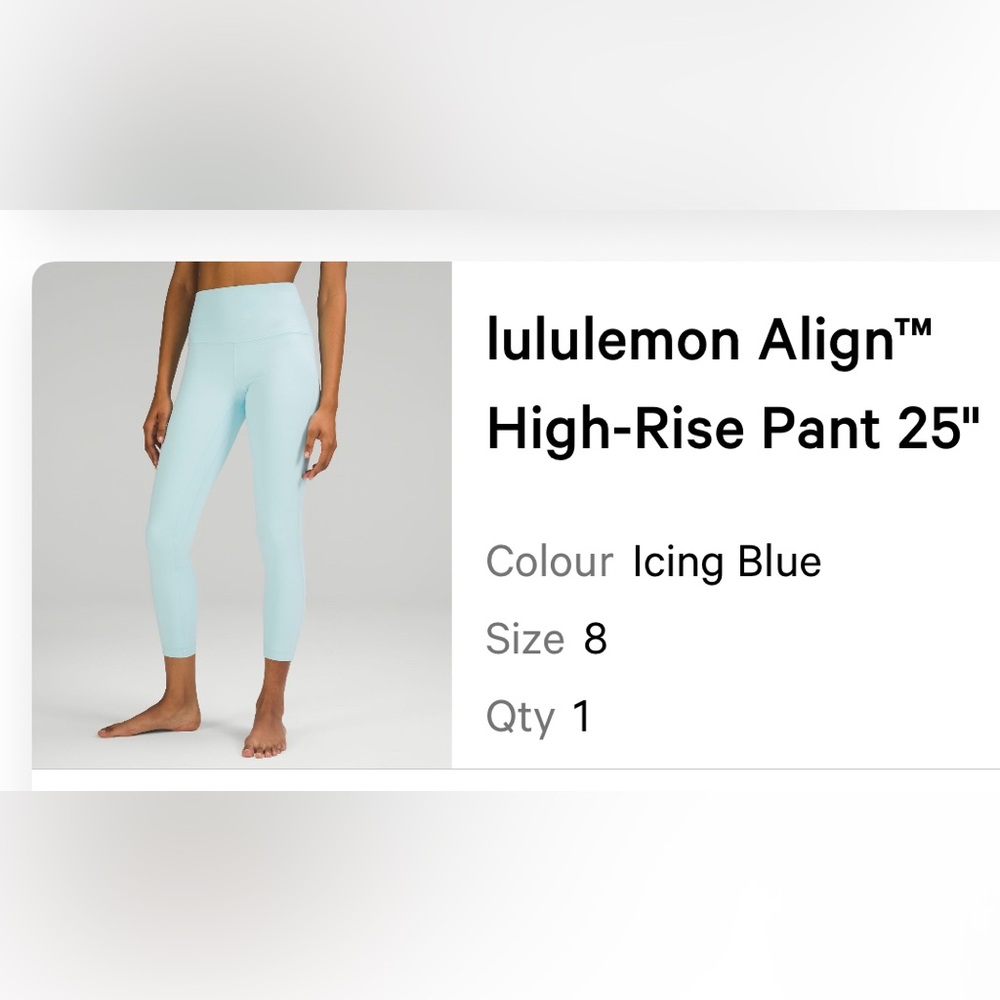 Lululemon Icing Blue High-Rise Pants